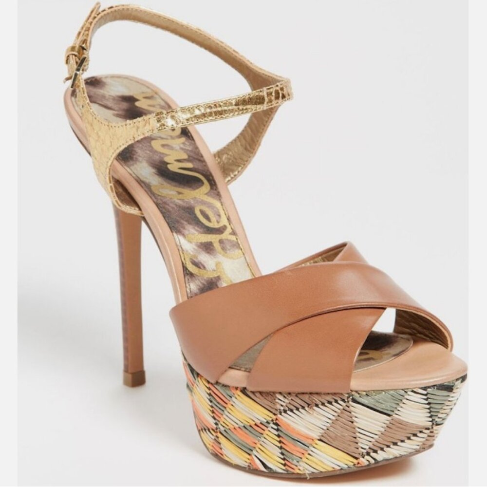NWOB Sam Edelman Mason Leather Stiletto Platform Sandal